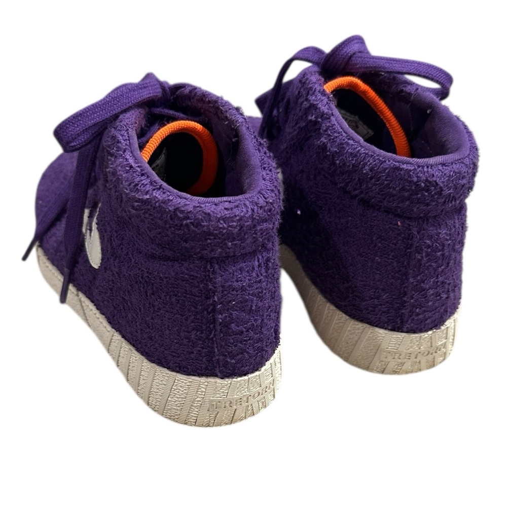 Tretorn x Andre 3000 Nylite High Sneakers in Purple Terry Cloth - Picture 2 of 5